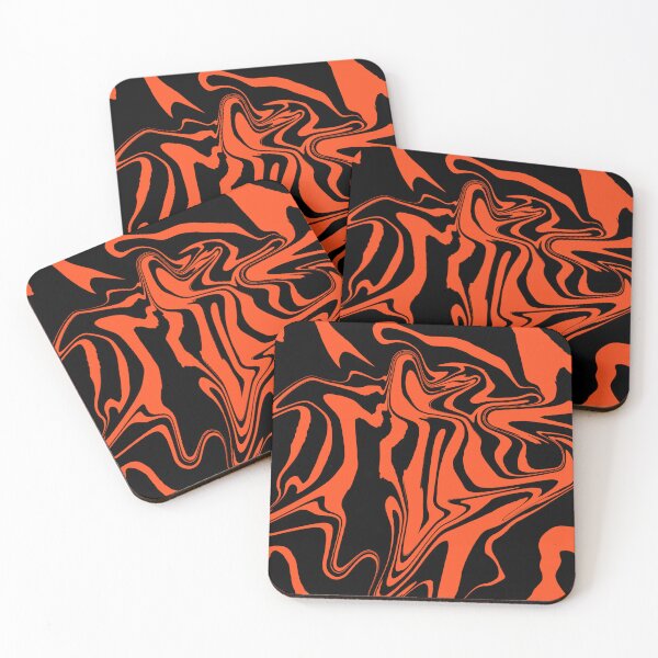 Item preview, Black & Orange Liquid Swirl designed and sold by rainestore.