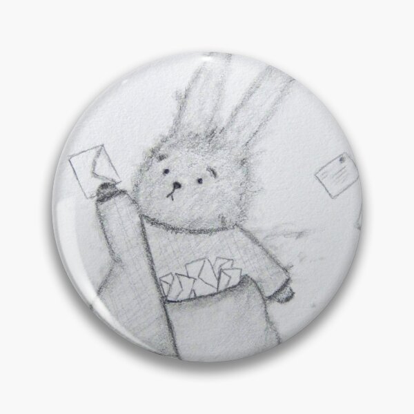 Item preview, Special Delivery Bunny | Mail Carrier Character | Cute Pencil Drawing designed and sold by AngelaMarieArt.