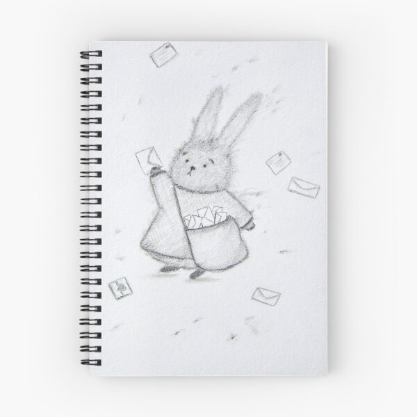 Item preview, Special Delivery Bunny | Mail Carrier Character | Cute Pencil Drawing designed and sold by AngelaMarieArt.