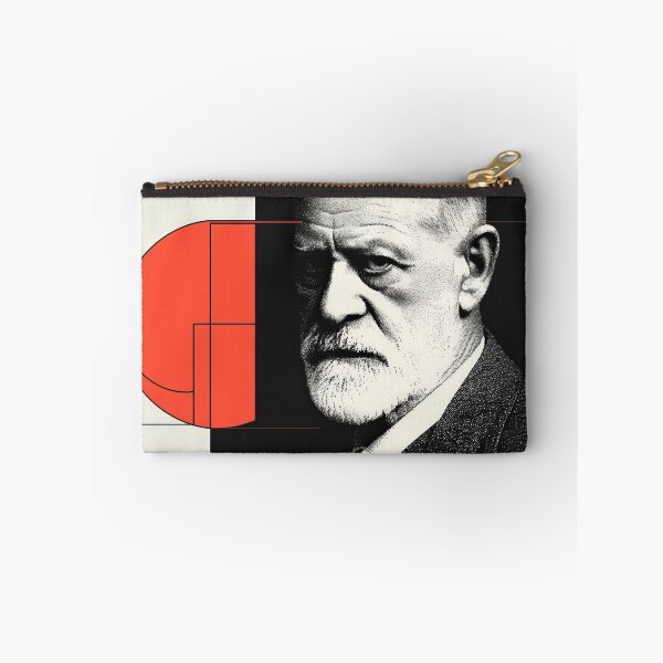 Item preview, Psychoanalysis Portrait Art – Freud with Abstract Red Geometry designed and sold by Retrocranio.