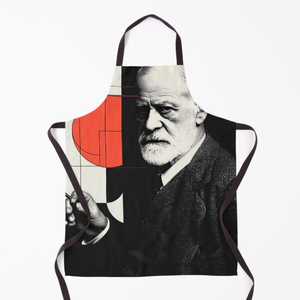 Item preview, Psychoanalysis Portrait Art – Freud with Abstract Red Geometry designed and sold by Retrocranio.