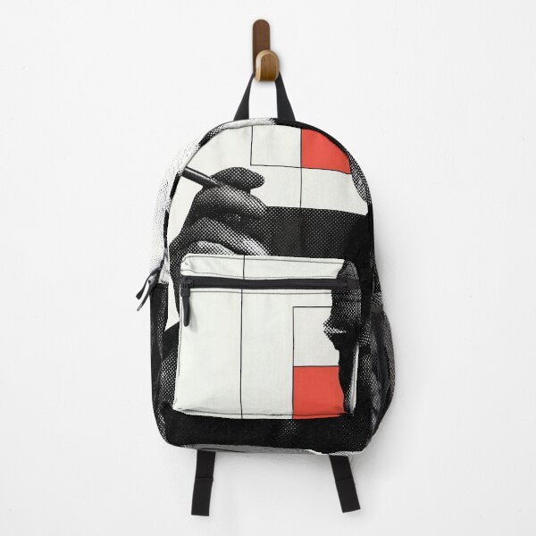 Item preview, Modernist Freud Portrait with Red Square and Minimalist Geometry designed and sold by Retrocranio.