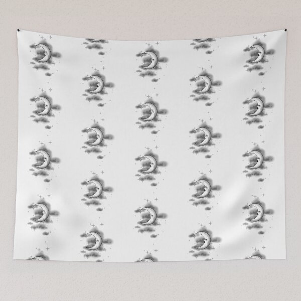 Item preview, A magical, mysterious design with moon, stars and clouds designed and sold by katecheerycake.