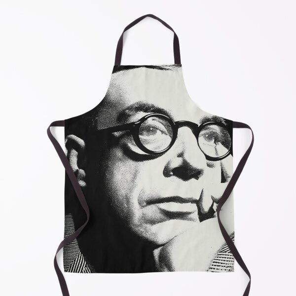 Item preview, Jean-Paul Sartre Thoughtful Retro Portrait with Glasses and Red Striped Pop Art designed and sold by Retrocranio.