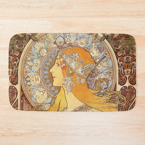 Item preview, Alphonse Mucha Zodiac Art Nouveau Woman designed and sold by antiqueart.