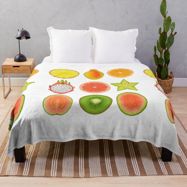 Aperçu de l'œuvre Ambiance tropicale uniquement – Imprimé esthétique aux fruits exotiques créée et vendue par SpicyGraphicArt.
