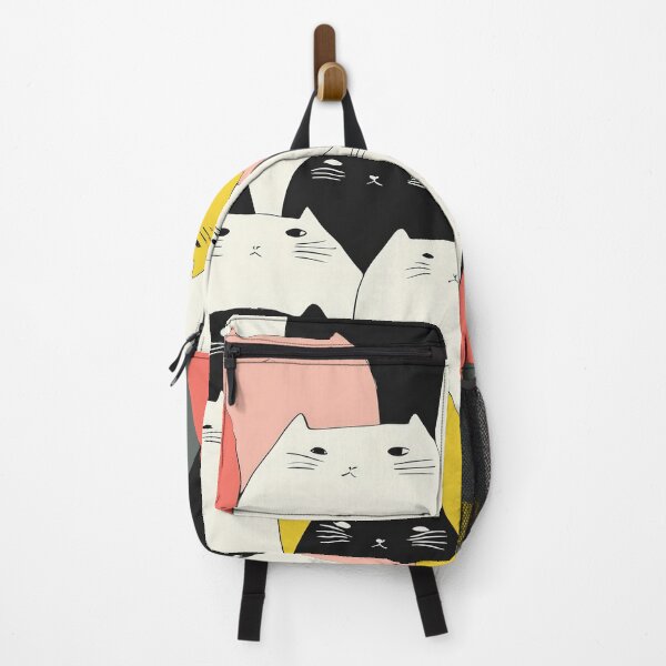 Item preview, Cute Minimalist Cat Pattern – Colorful Cartoon Kittens Design designed and sold by Retrocranio.