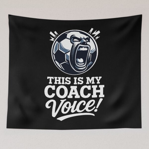 Item preview, This Is My Coach Voice Funny Yelling Soccer Ball Design	 designed and sold by Victor Shadehorn.