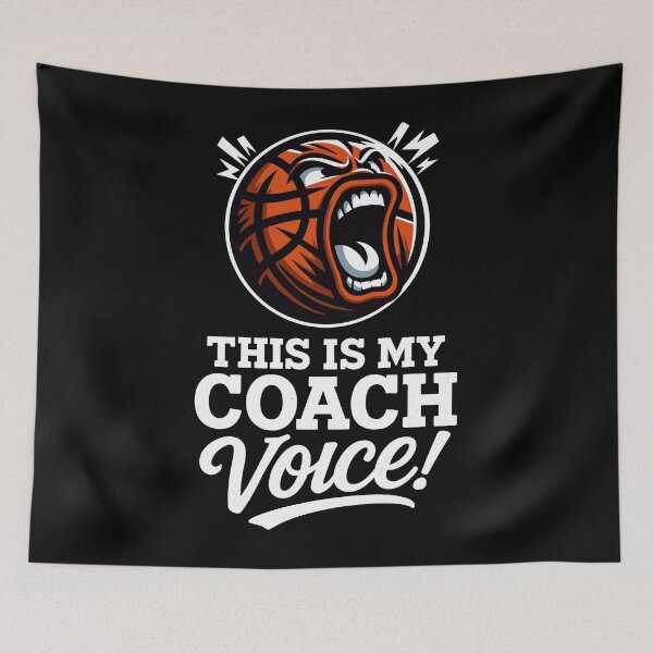 Item preview, This Is My Coach Voice Funny Yelling Basketball Design	 designed and sold by Victor Shadehorn.