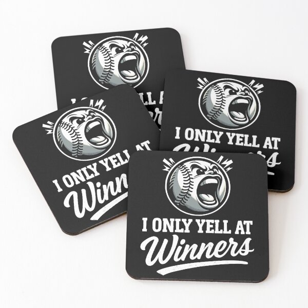 Item preview, I Only Yell at Winners Funny Baseball Coach Motivational Design	 designed and sold by Victor Shadehorn.