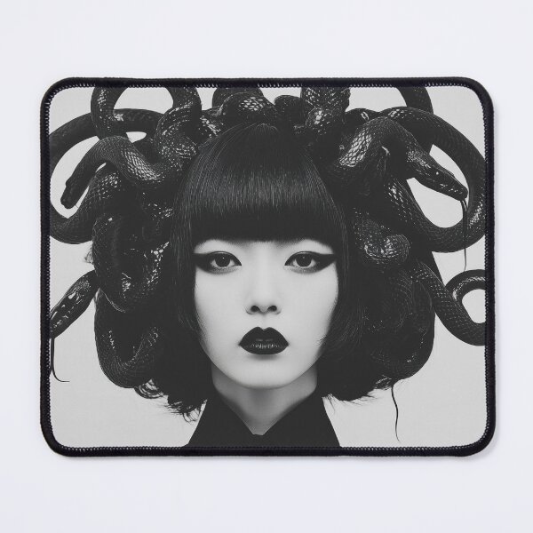 Item preview, Gothic Medusa Portrait – Dark Fantasy Woman with Snake Hai designed and sold by Retrocranio.