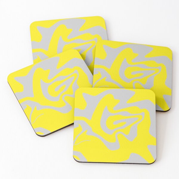 Item preview, Silver & Yellow Liquid Swirl designed and sold by rainestore.