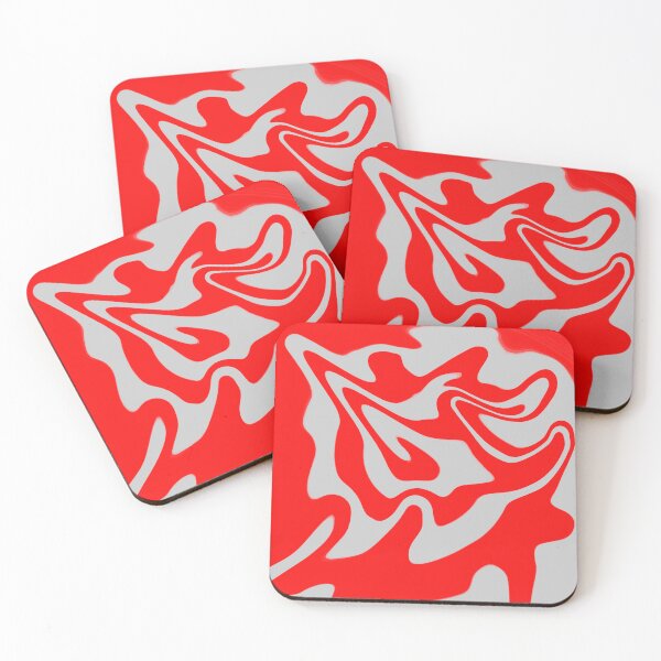 Item preview, Silver & Red Liquid Swirl designed and sold by rainestore.