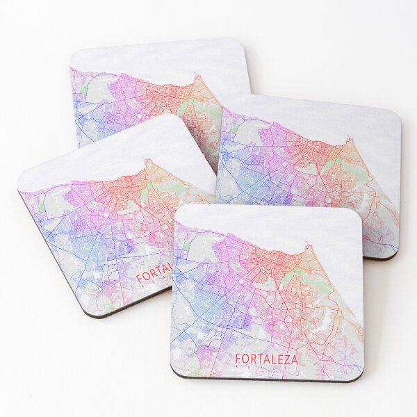 Item preview, Fortaleza City Map of Ceara, Brazil - Colorful designed and sold by deMAP.