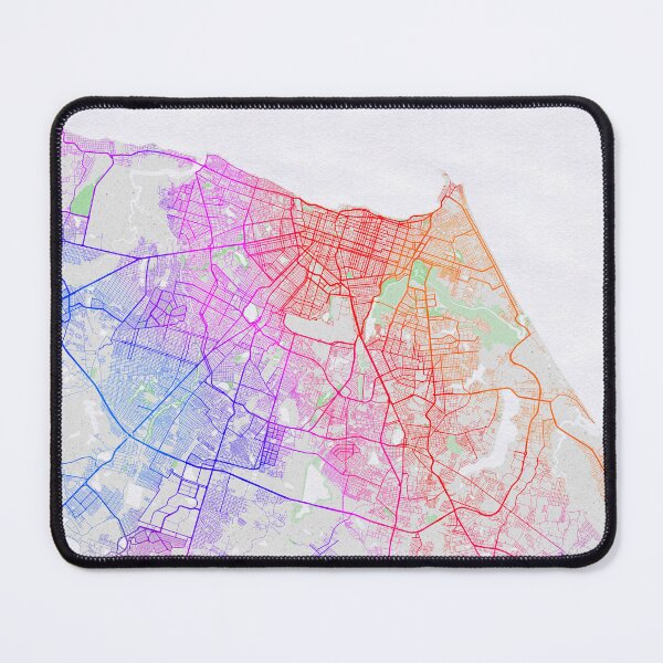 Item preview, Fortaleza City Map of Ceara, Brazil - Colorful designed and sold by deMAP.