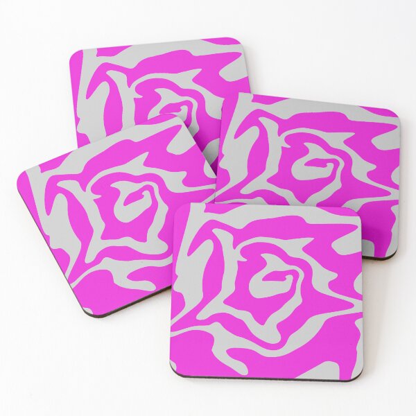 Item preview, Silver & Hot Pink Liquid Swirl designed and sold by rainestore.