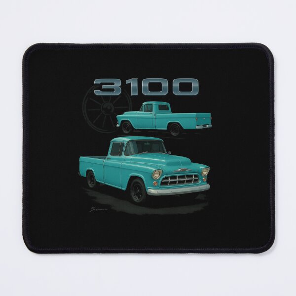 Item preview, 1956 Chevy 3100 Pickup in Aqua Blue – Classic Stepside Style designed and sold by TheArtOfCar.
