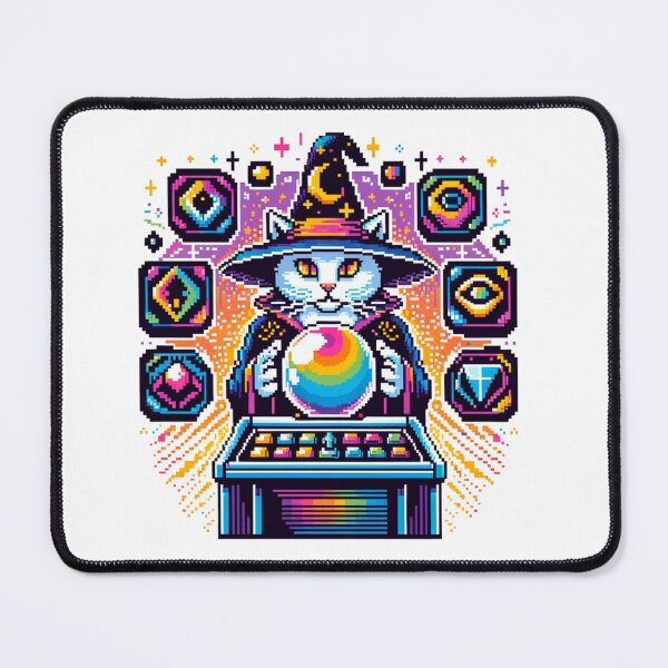 Item preview, Pixelated Prophet — 8-Bit Fortune Cat T-Shirt designed and sold by MTeesGA.