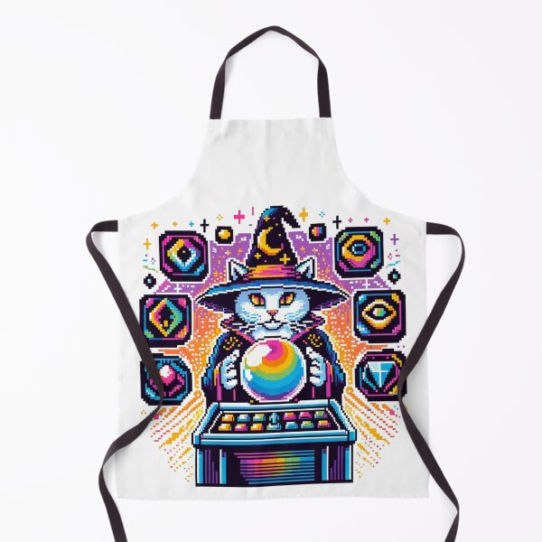 Item preview, Pixelated Prophet — 8-Bit Fortune Cat T-Shirt designed and sold by MTeesGA.