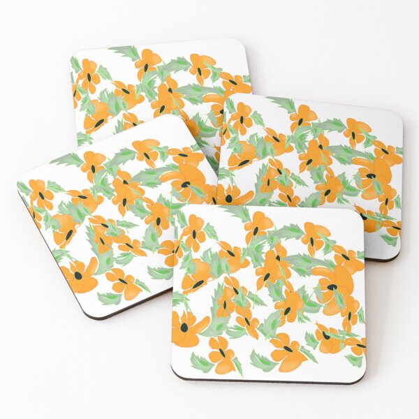 Item preview, Vibrant Orange Floral Pattern designed and sold by Nature  Nblossom.