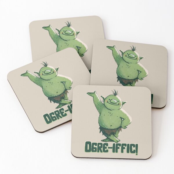 Item preview, Ogre-iffic Funny Cute Green Ogre Cartoon Pun Design	 designed and sold by Victor Shadehorn.
