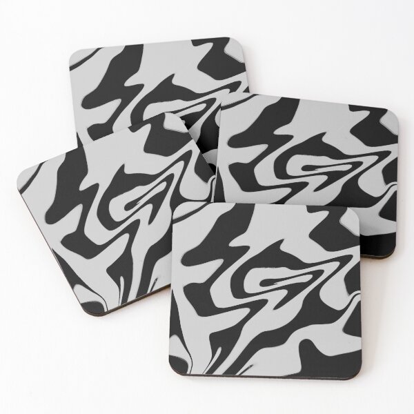 Item preview, Silver & Black Liquid Swirl designed and sold by rainestore.