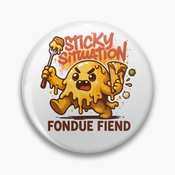 Item preview, Fondue Fiend – Melty Monster Kawaii Graffiti Food Design designed and sold by Snackwear Apparel.