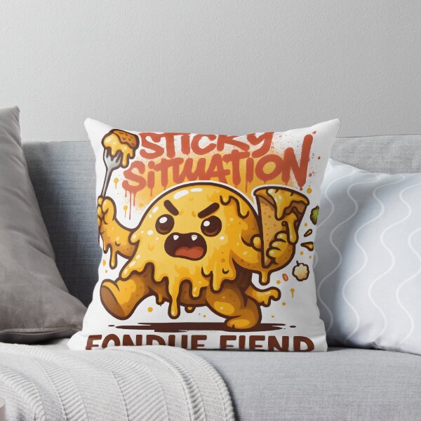 Item preview, Fondue Fiend – Melty Monster Kawaii Graffiti Food Design designed and sold by Snackwear Apparel.