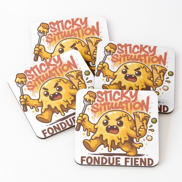 Item preview, Fondue Fiend – Melty Monster Kawaii Graffiti Food Design designed and sold by Snackwear Apparel.