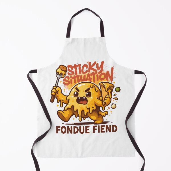Item preview, Fondue Fiend – Melty Monster Kawaii Graffiti Food Design designed and sold by Snackwear Apparel.