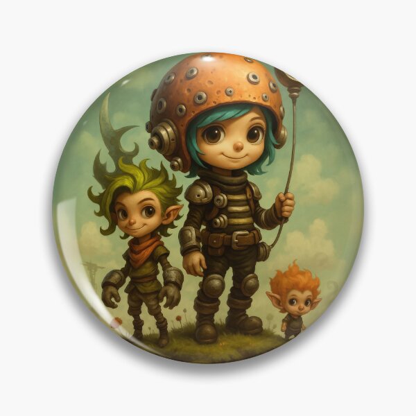 Item preview, Whimsical Elf Explorers on a Floating Island designed and sold by Hakubiya.