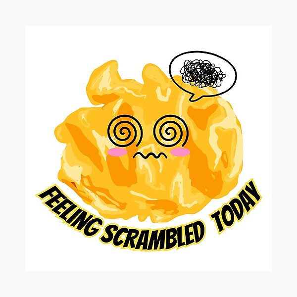 Item preview, Feeling Scrambled Today Funny Egg Stickers Meme Boiled Egg designed and sold by mimicrafts516.