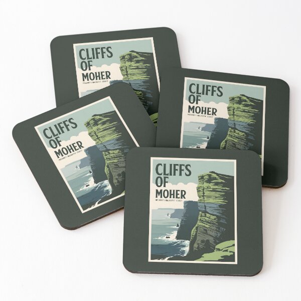 Item preview, A Vintage Travel Art of the Cliffs of Moher - Ireland  designed and sold by GoodOldVintage.