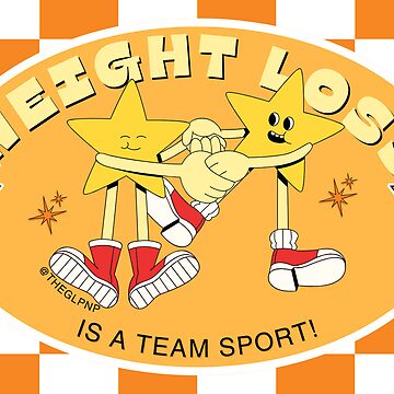 Artwork thumbnail, Weight Loss Is a Team Sport Sticker – Motivational Fitness Quote for Health Goals by theglpnp