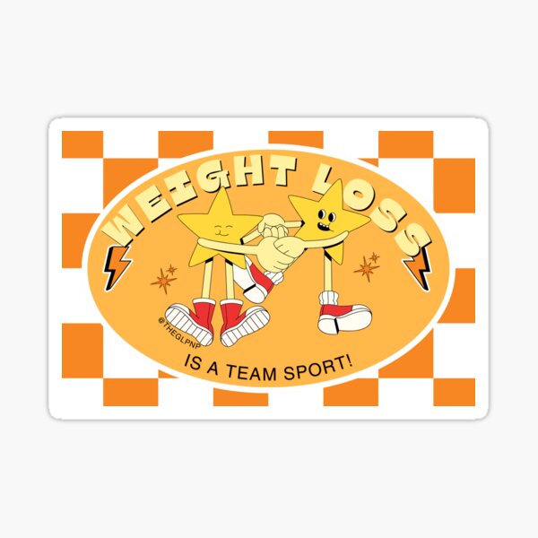 Item preview, Weight Loss Is a Team Sport Sticker – Motivational Fitness Quote for Health Goals designed and sold by theglpnp.