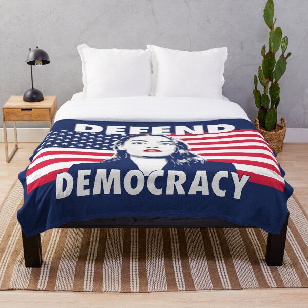 Item preview, Defend Democracy AOC Alexandria Ocasio-Cortez designed and sold by Winner Chicken Dinner Designs.