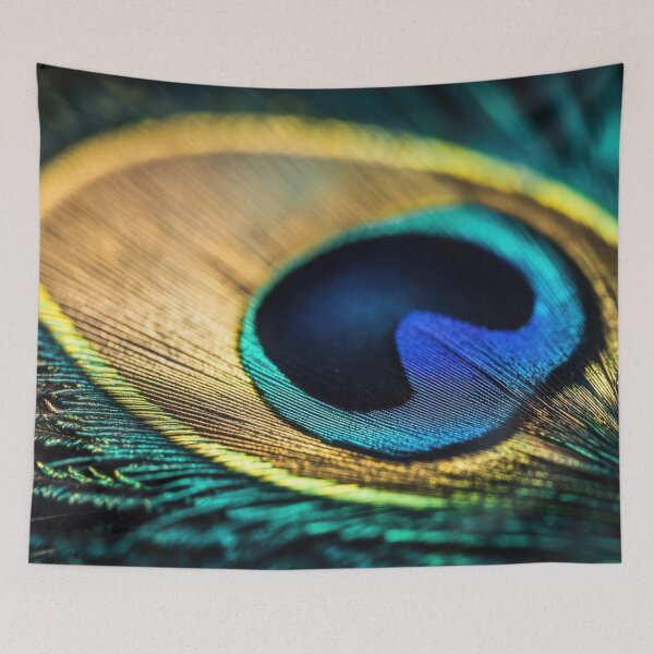 Item preview, Colorful close-up of peacock feather designed and sold by anytka.