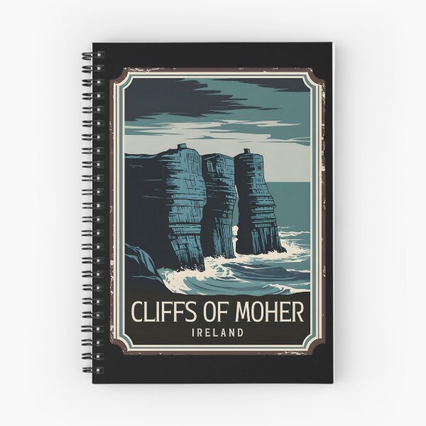 Item preview, A Vintage Travel Art of the Cliffs of Moher - Ireland  designed and sold by GoodOldVintage.