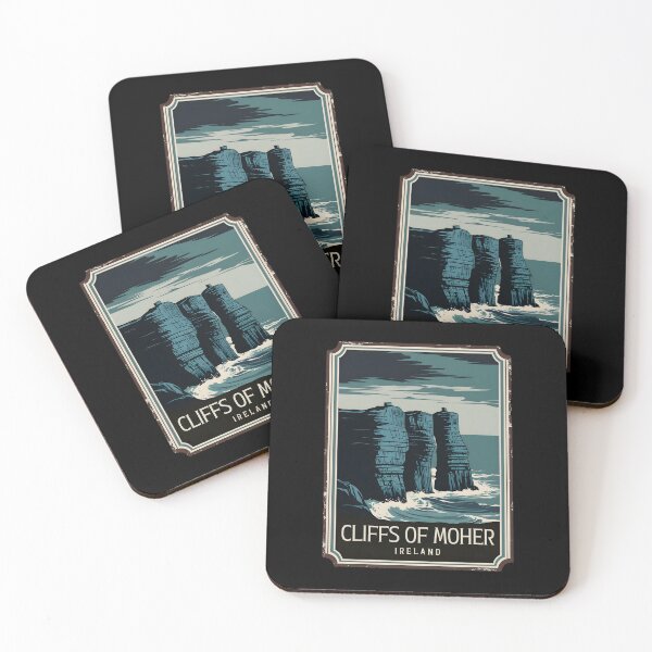 Item preview, A Vintage Travel Art of the Cliffs of Moher - Ireland  designed and sold by GoodOldVintage.