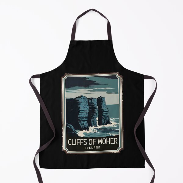 Item preview, A Vintage Travel Art of the Cliffs of Moher - Ireland  designed and sold by GoodOldVintage.