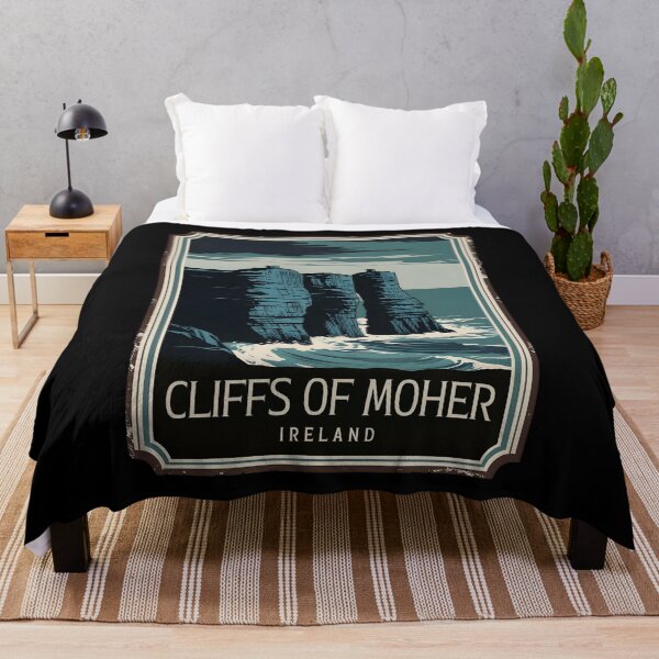 Item preview, A Vintage Travel Art of the Cliffs of Moher - Ireland  designed and sold by GoodOldVintage.