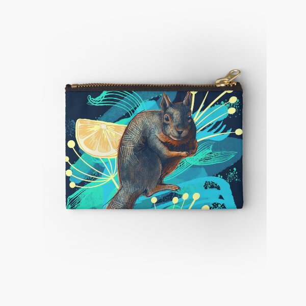 Item preview, Squirrel with Lemons, Maximalist Illustration designed and sold by Free-Spirit-Meg.