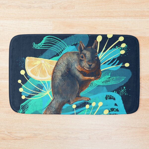 Item preview, Squirrel with Lemons, Maximalist Illustration designed and sold by Free-Spirit-Meg.