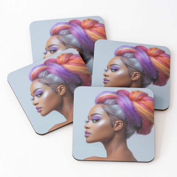 Item preview, Colorful hairstyle with vibrant hues designed and sold by anytka.