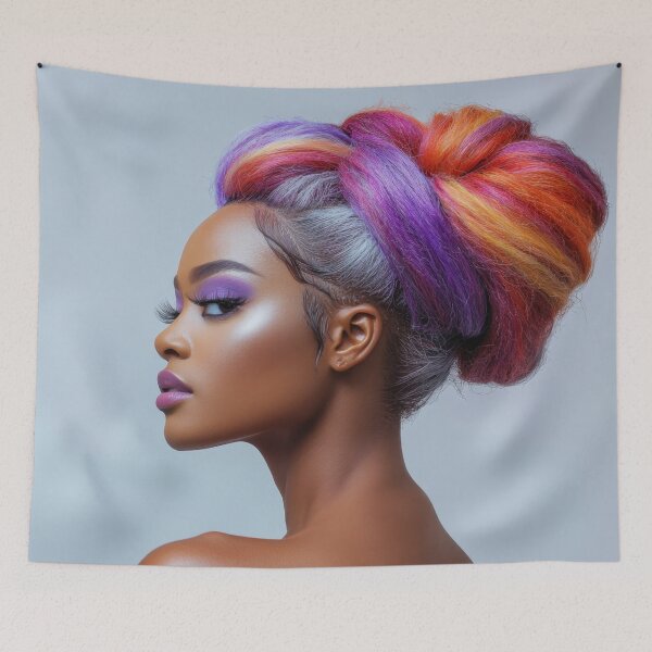 Item preview, Colorful hairstyle with vibrant hues designed and sold by anytka.