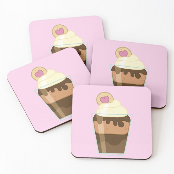Item preview, Chocolate Cake & Pudding – Whimsical Dessert Art designed and sold by Amimi-Makes.