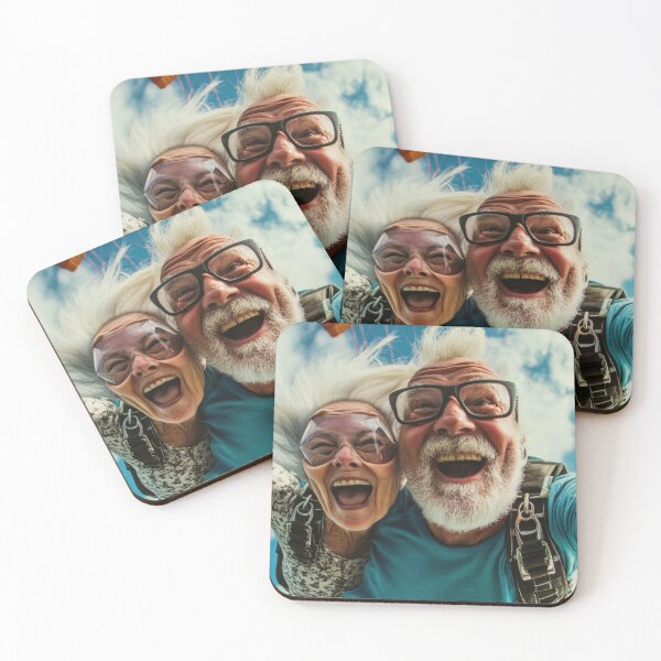Item preview, Elderly couple skydives designed and sold by anytka.