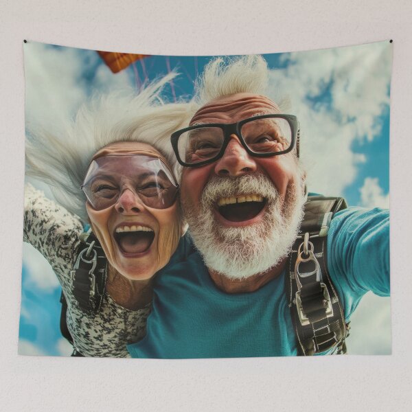 Item preview, Elderly couple skydives designed and sold by anytka.