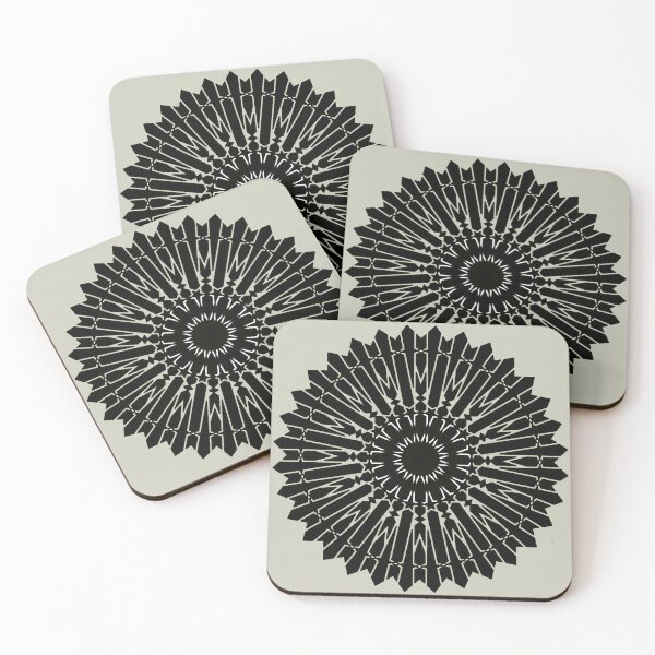 Item preview, Elegant Black and White Mandala Mosaic designed and sold by Tarjiart.