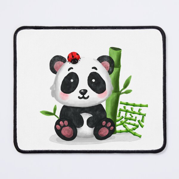 Item preview, Panda Bear with bamboo And ladybug And love symbol designed and sold by jancajiravova.